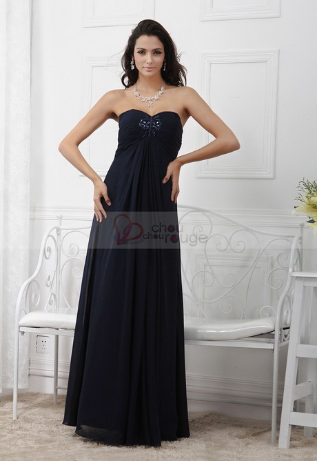 Robe de soiree noire longue