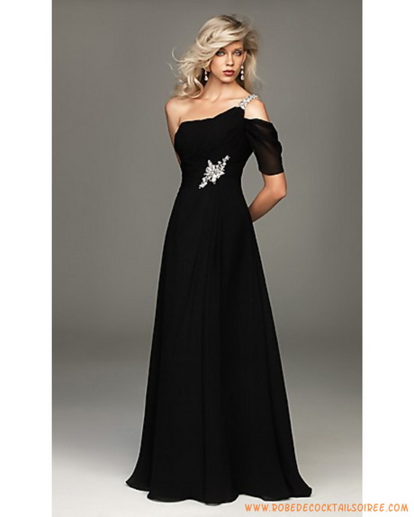 Robe de soiree noire longue