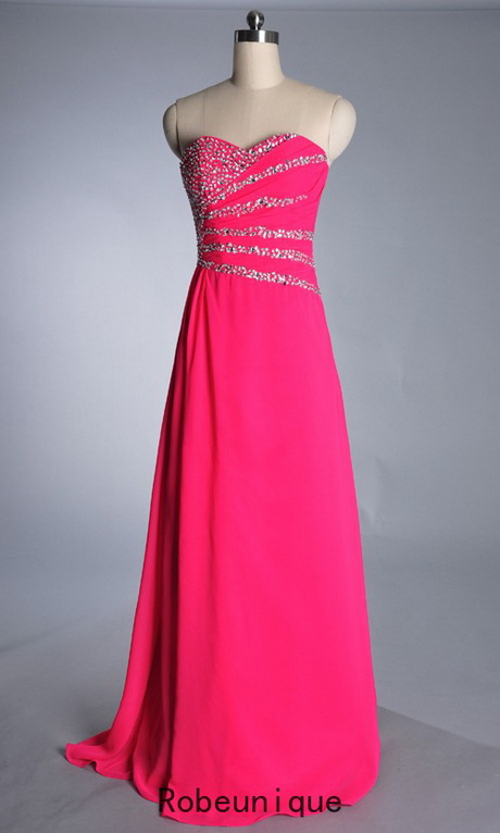 Robe de soiree rose fushia