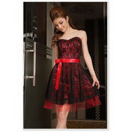 Robe de soiree rouge et noir