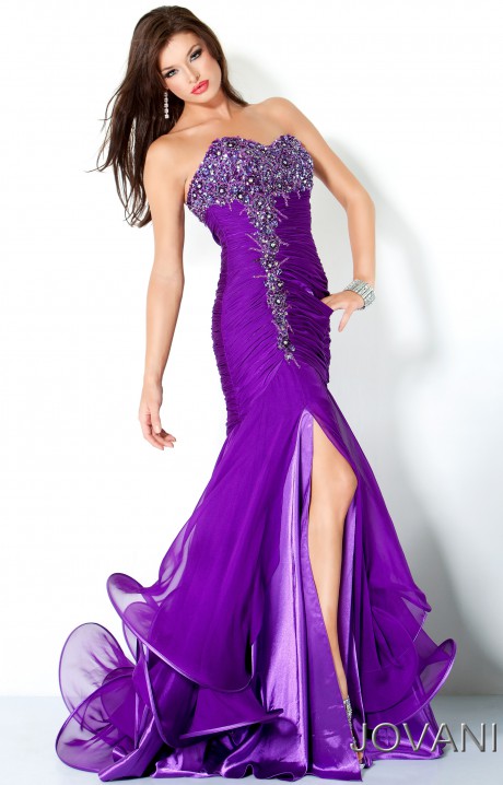 Robe de soiree violette