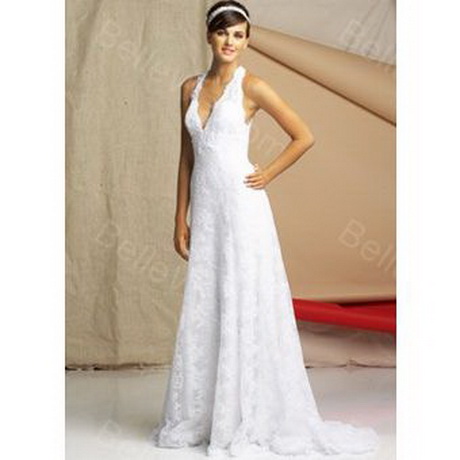 Robe dentelle blanche longue