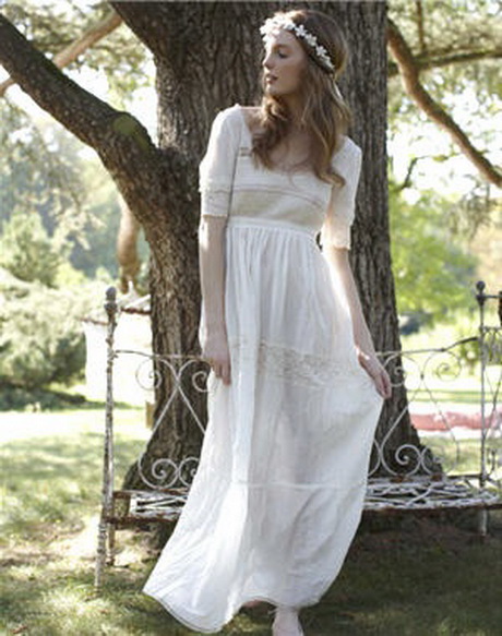 Robe hippie blanche