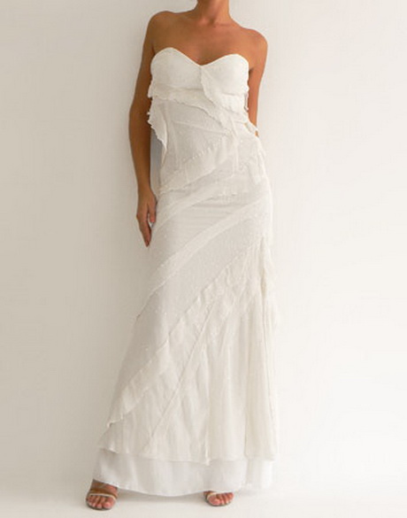 Robe longue blanche bustier