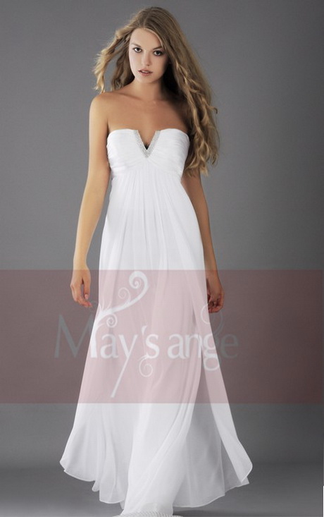 Robe longue bustier blanche