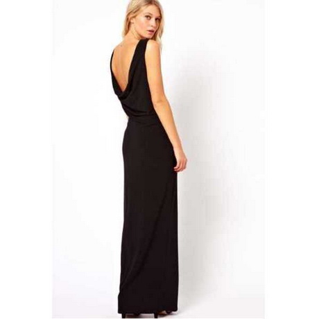 Robe longue fendue noir