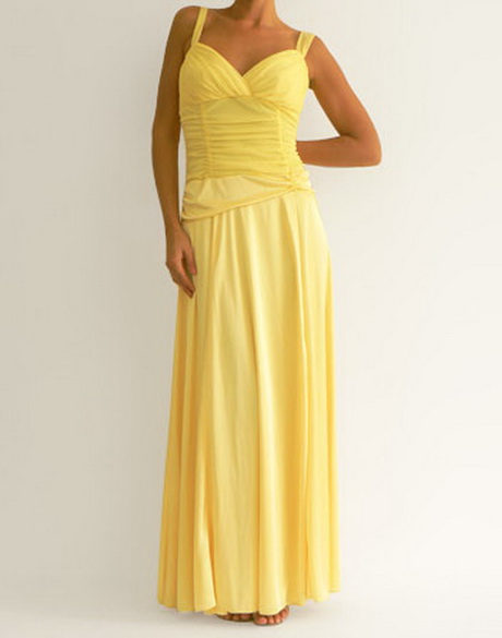 Robe longue jaune