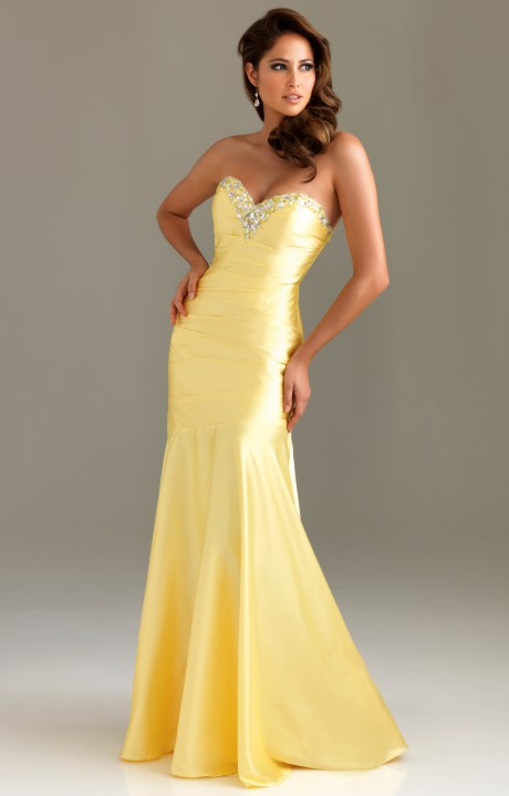 Robe longue jaune