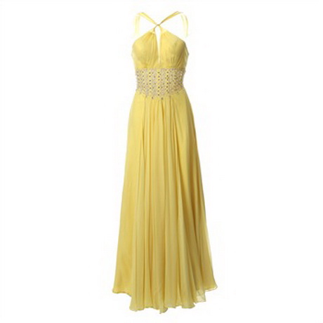 Robe longue jaune