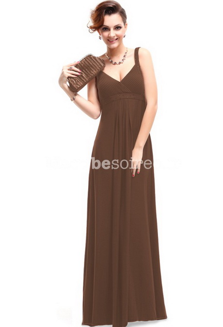 Robe longue marron