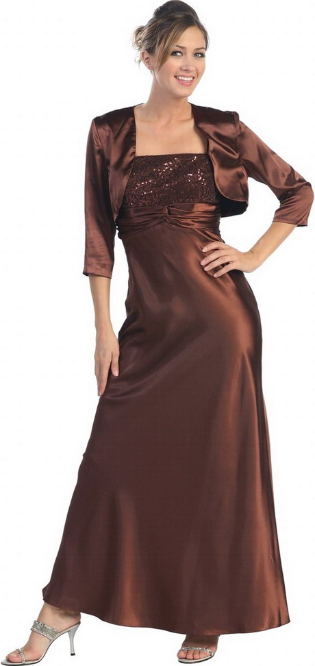 Robe longue marron