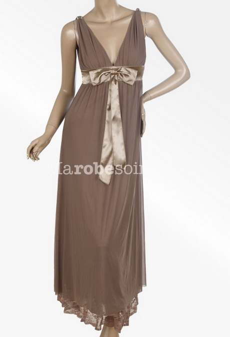 Robe longue marron