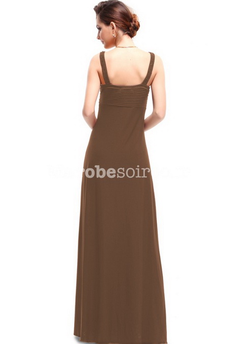 Robe longue marron