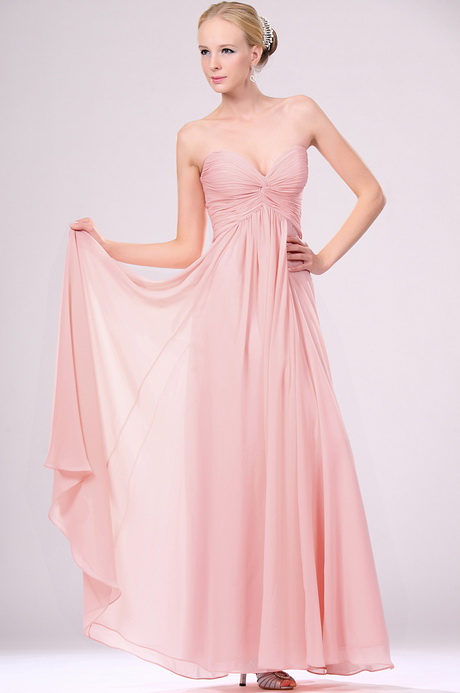 Robe longue rose