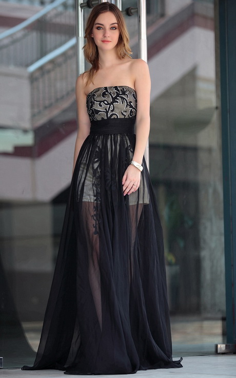 Robe longue transparente