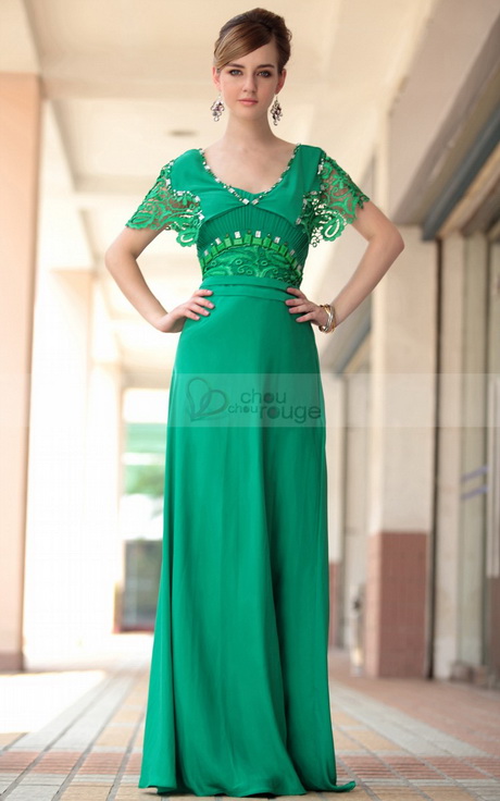 Robe longue verte