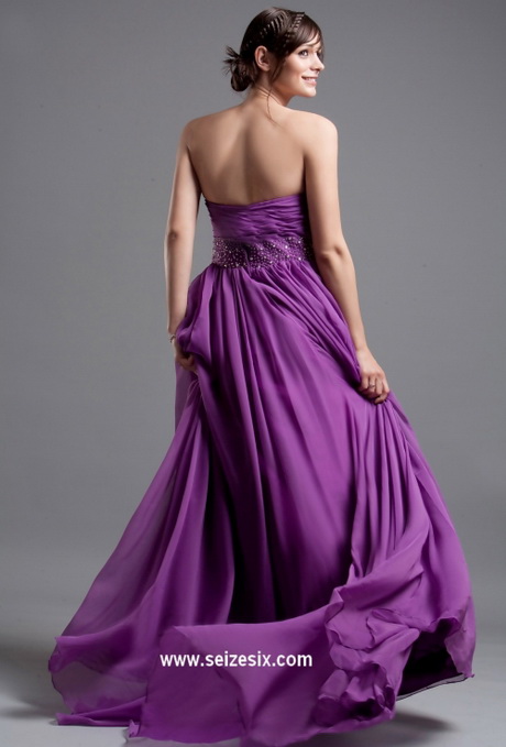 Robe longue violette