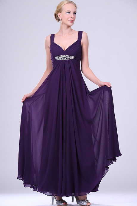 Robe longue violette