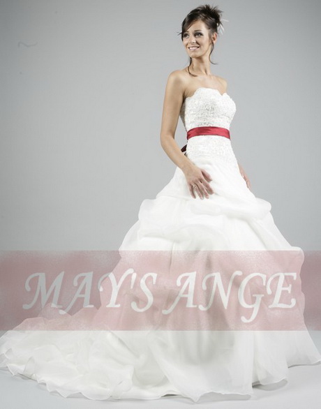 Robe mariee rouge et blanche