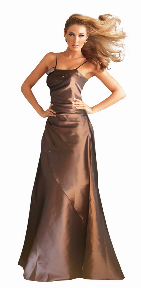 Robe marron de soiree