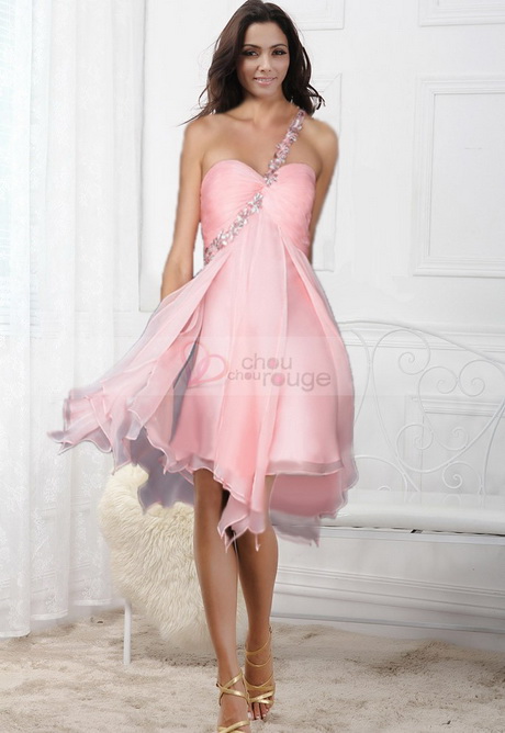 Robe rose de soiree