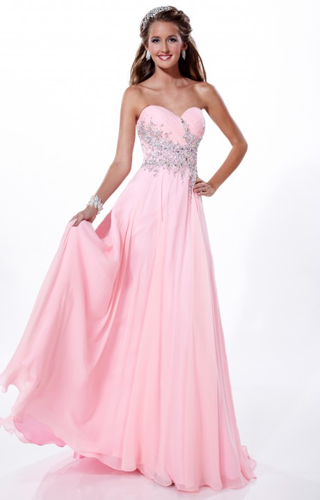 Robe rose de soiree