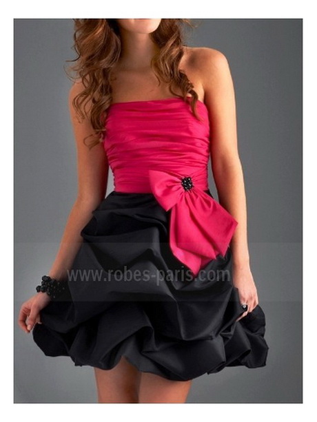 Robe rose et noir