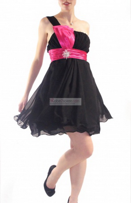 Robe rose et noire