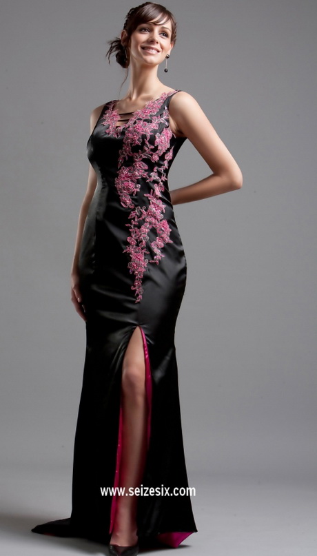 Robe rose et noire