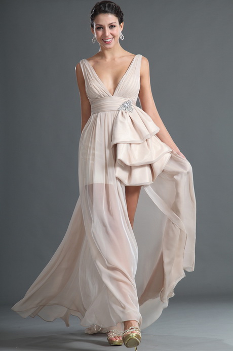 Robe soirée beige