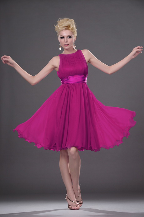 Robe soirée rose fushia