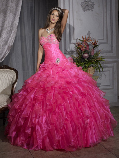 Robe soirée rose fushia