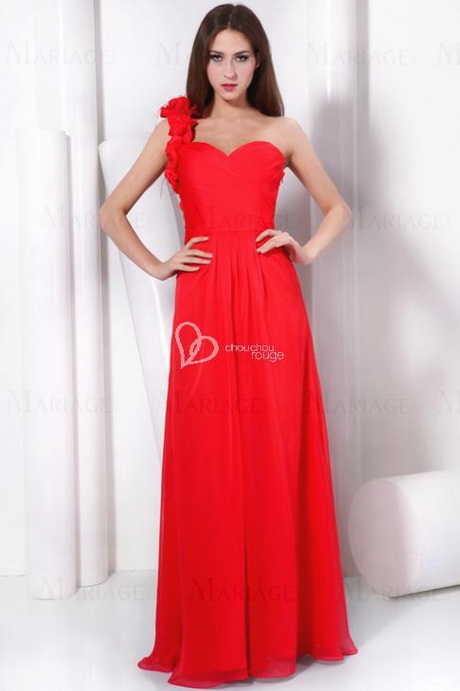 Robe soirée rouge longue