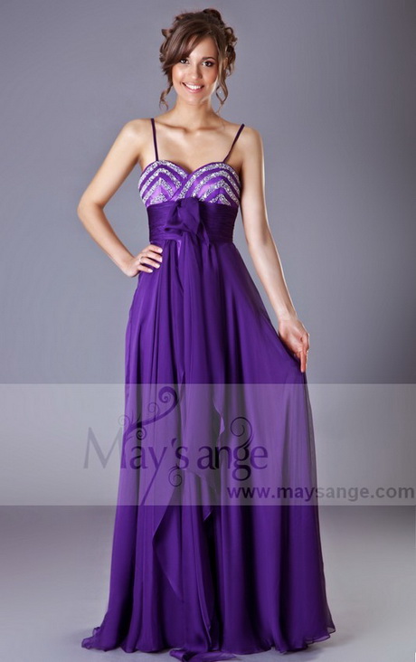 Robe soiree violette