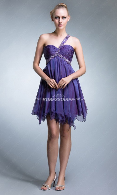 Robe soiree violette