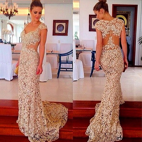 Robe soirée en dentelle 2017