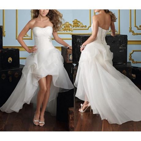 Robe de mariée 2019 courte devant longue derriere