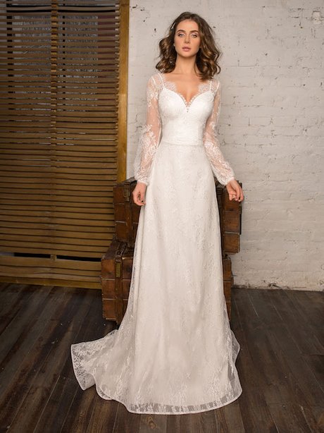 Robe de mariée manche longue 2019