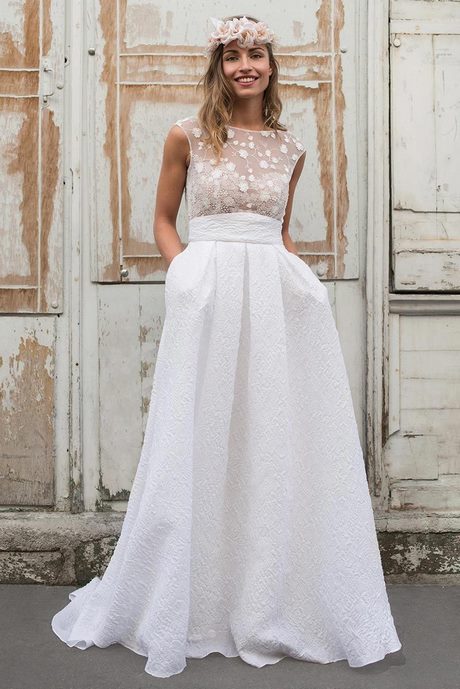 Robe de mariée simple 2019