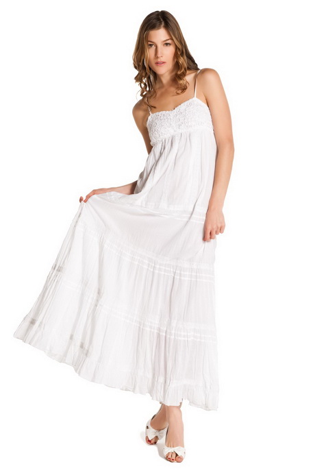 Robe blanche coton dentelle