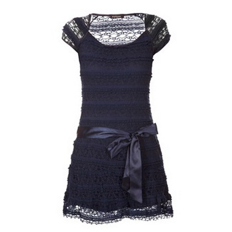 Robe bleu marine dentelle