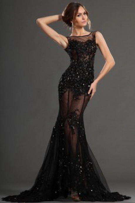 Robe de soirée dentelle noir