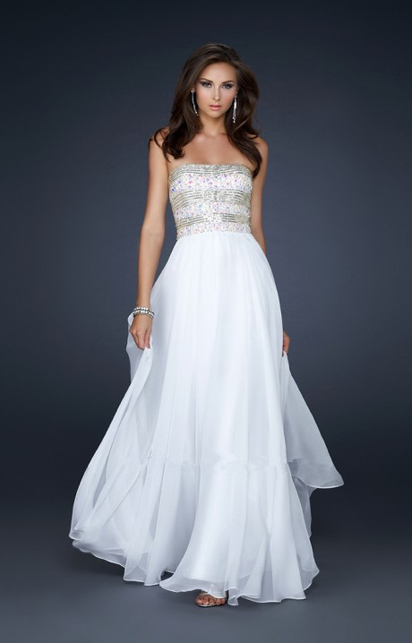 Robe de soirée longue blanche