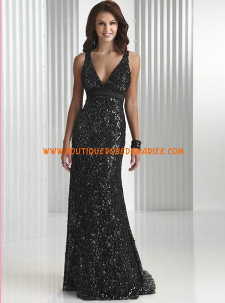 Robe de soiree dentelle noire