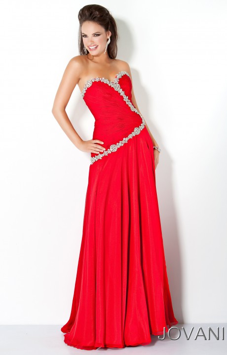 Robe de soiree rouge longue