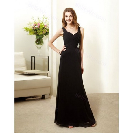 Robe longue noir de soirée