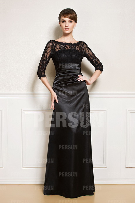 Robe longue noir de soirée