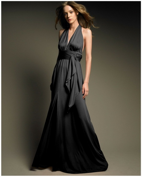 Robe longue noir de soirée