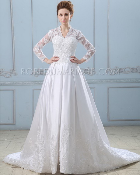 Robe mariée manche dentelle