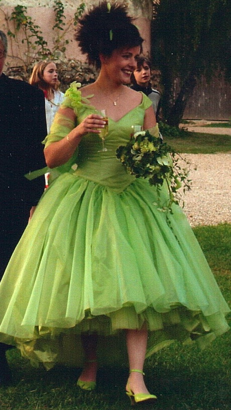 Robe mariée verte